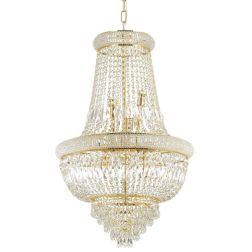 LAMPADARIO CLASSICO ELEGANTE CROMO O ORO CON ELEMENTI DECORATIVI IN CRISTALLO TRASPARENTE CRISTALENSI - Cristalensi Shop Online 2