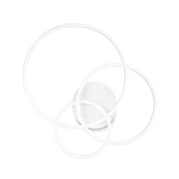 PLAFONIERA MODERNA CON 3 CERCHI LED INTEGRATO 40W LUCE 3000K BIANCO O NERO CRISTALENSI - Cristalensi Shop Online 2