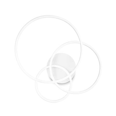 PLAFONIERA MODERNA CON 3 CERCHI LED INTEGRATO 40W LUCE 3000K BIANCO O NERO CRISTALENSI - Cristalensi Shop Online