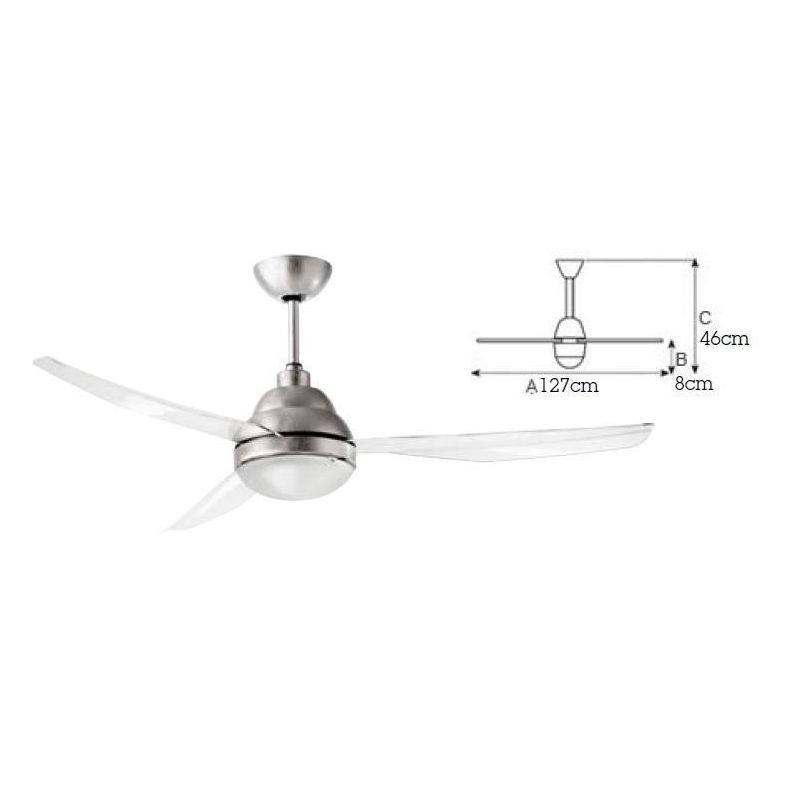 REMIDA LED VENTILATORE SOFFITTO D.127 CON LED 12W 3000K CON TELECOMANDO ITALEXPORT Italexport - Cristalensi Shop Online