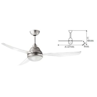 REMIDA LED VENTILATORE SOFFITTO D.127 CON LED 12W 3000K CON TELECOMANDO ITALEXPORT Italexport - Cristalensi Shop Online