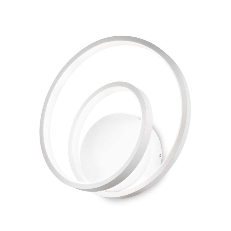 LAMPADA DA PARETE MODERNA DIAMETRO CM 29 LED 30W LUCE 3000K COLORI BIANCO NERO O OTTONE CRISTALENSI - Cristalensi Shop Online
