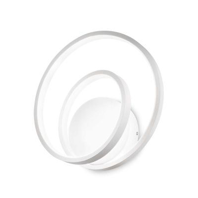 LAMPADA DA PARETE MODERNA DIAMETRO CM 29 LED 30W LUCE 3000K COLORI BIANCO NERO O OTTONE CRISTALENSI - Cristalensi Shop Online