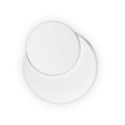 LAMPADA DA PARETE DESIGN MODERNO 2 CERCHI BIANCHI CON LED 14W LUCE 3000K CRISTALENSI - Cristalensi Shop Online 2