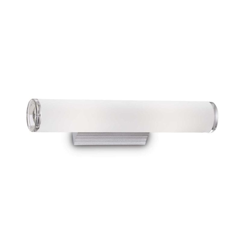 APPLIQUE DA BAGNO O DA PARETE 3 MISURE IN METALLO E VETRO COLORE BIANCO MODERNA CRISTALENSI - Cristalensi Shop Online