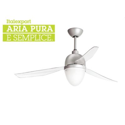 SWING METAL ECO VENTILATORE A SOFFITTO BIANCO O GRIGIO PORTALAMPADE E27 TELECOMANDO INCLUSO Italexport - Cristalensi Shop Online