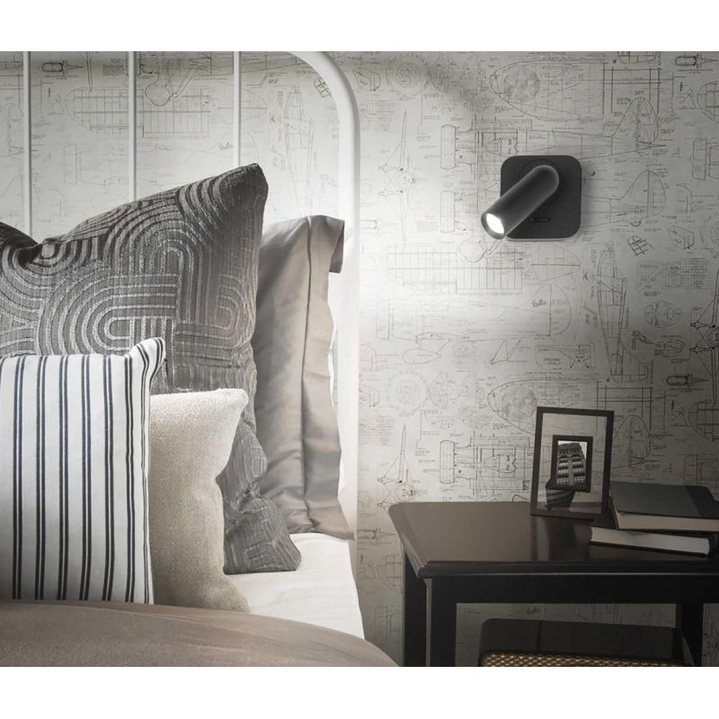 PICCOLA APPLIQUE ORIENTABILE QUADRATA CON SNODO LED 3,5W LUCE 3000K IN METALLO 4 COLORI CRISTALENSI - Cristalensi Shop Online