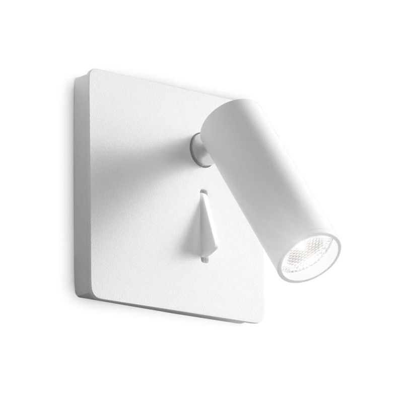 APPLIQUE ORIENTABILE QUADRATA CON SNODO LED 3W LUCE 3000K IN METALLO 4 COLORI CRISTALENSI - Cristalensi Shop Online