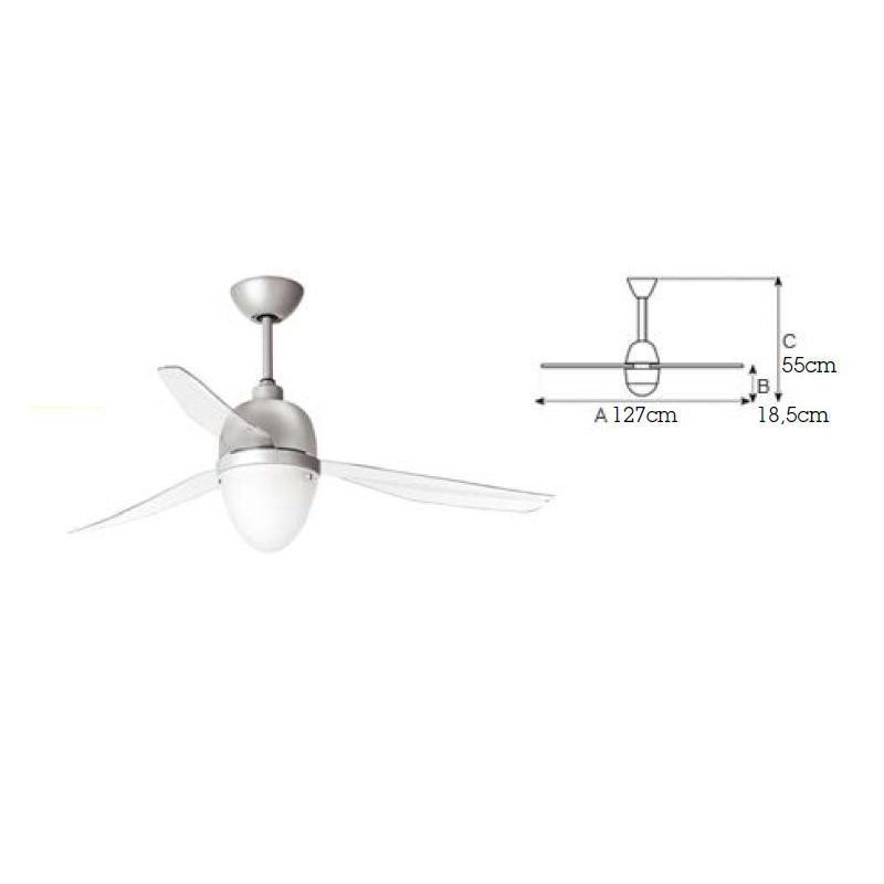 SWING METAL ECO VENTILATORE A SOFFITTO BIANCO O GRIGIO PORTALAMPADE E27 TELECOMANDO INCLUSO Italexport - Cristalensi Shop Online