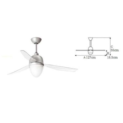 SWING METAL ECO VENTILATORE A SOFFITTO BIANCO O GRIGIO PORTALAMPADE E27 TELECOMANDO INCLUSO Italexport - Cristalensi Shop Online