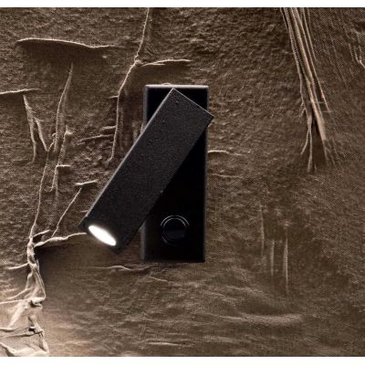 PICCOLA APPLIQUE A COLONNA CON FARETTO ORIENTABILE LED 3W LUCE 3000K IN METALLO BIANCO O NERO CRISTALENSI - Cristalensi Shop Onl