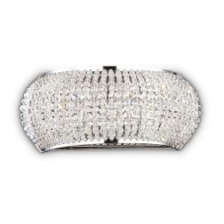 APPLIQUE ELEGANTE IN METALLO ORO O CROMO CON PERLE IN CRISTALLO TRASPARENTE CRISTALENSI - Cristalensi Shop Online 2