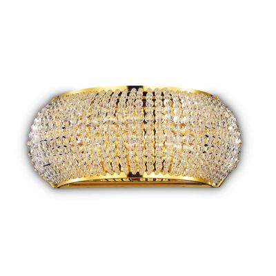APPLIQUE ELEGANTE IN METALLO ORO O CROMO CON PERLE IN CRISTALLO TRASPARENTE CRISTALENSI - Cristalensi Shop Online