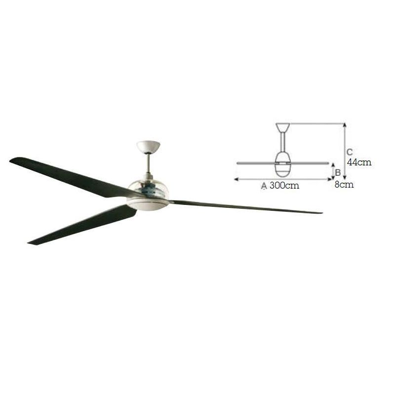 TREMETRI VENTILATORE CON PALE IN FIBRA DI CARBONIO CON TELECOMANDO INCLUSO Italexport - Cristalensi Shop Online