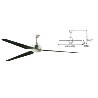 TREMETRI VENTILATORE CON PALE IN FIBRA DI CARBONIO CON TELECOMANDO INCLUSO Italexport - Cristalensi Shop Online