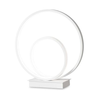 LAMPADA DA TAVOLO MODERNA DIAMETRO CM 28 LED 23W LUCE 3000K COLORI BIANCO NERO O OTTONE CRISTALENSI - Cristalensi Shop Online