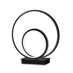 LAMPADA DA TAVOLO MODERNA DIAMETRO CM 28 LED 23W LUCE 3000K COLORI BIANCO NERO O OTTONE CRISTALENSI - Cristalensi Shop Online 2