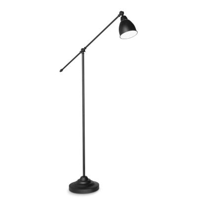 PIANTANA VINTAGE IN METALLO NERO O NICKEL CON BRACCIO E DIFFUSORE ORIENTABILI CRISTALENSI - Cristalensi Shop Online