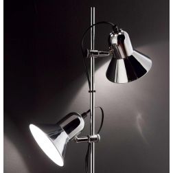 PIANTANA VINTAGE IN METALLO CON 2 DIFFUSORI ORIENTABILI E REGOLABILI IN ALTEZZA 3 COLORI CRISTALENSI - Cristalensi Shop Online 2