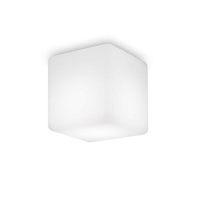 PLAFONIERA A CUBO CM 11x11 DA ESTERNI IN MATERIALE PLASTICO BIANCO LAMPADINA G9 INCLUSA CRISTALENSI - Cristalensi Shop Online