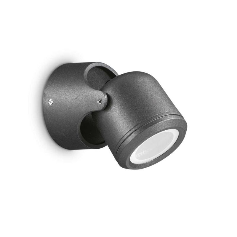 APPLIQUE DA ESTERNO IP44 BIANCO NERO O GRIGIO ORIENTABILE LAMPADINA ATTACCO GU10 ECONOMICO CRISTALENSI - Cristalensi Shop Online