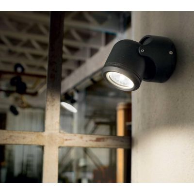 APPLIQUE DA ESTERNO IP44 BIANCO NERO O GRIGIO ORIENTABILE LAMPADINA ATTACCO GU10 ECONOMICO CRISTALENSI - Cristalensi Shop Online