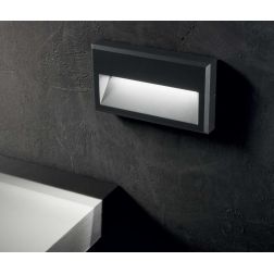APPLIQUE SEGNAPASSO DA ESTERNO IP65 IN ALLUMINIO BIANCO O ANTRACITE LED 6W LUCE 3000K/4000k CRISTALENSI - Cristalensi Shop Onlin