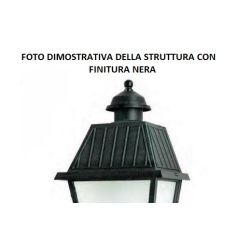 52213 LANTERNA DA PARETE PER ESTERNI IP23 COLORE NERO-RAME OPPURE SOLO NERO DIFFUSORE IN VETRO MADE IN ITALY Surya - Cristalensi 2