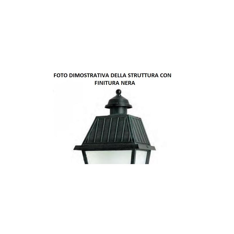 52213 LANTERNA DA PARETE PER ESTERNI IP23 COLORE NERO-RAME OPPURE SOLO NERO DIFFUSORE IN VETRO MADE IN ITALY Surya - Cristalensi