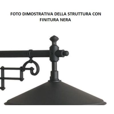810 LAMPADA DA PARETE IN ALLUMINIO VERNICIATO AVORIO OPPURE NERO Garden Luce - Cristalensi Shop Online