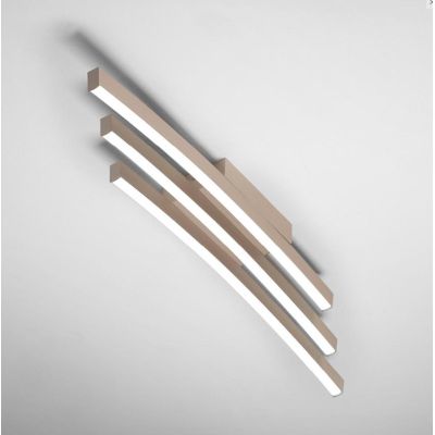 BOW PLAFONIERA MODERNA LED 36W LUCE 3000K/4000K IN ALLUMINIO BIANCO,SABBIA O NERO LARGHEZZA CM 80 Vivida International - Cristal
