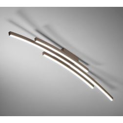 BOW PLAFONIERA MODERNA LED 48W LUCE 3000K/4000K IN ALLUMINIO BIANCO,SABBIA O NERO LARGHEZZA CM 120 Vivida International - Crista 2