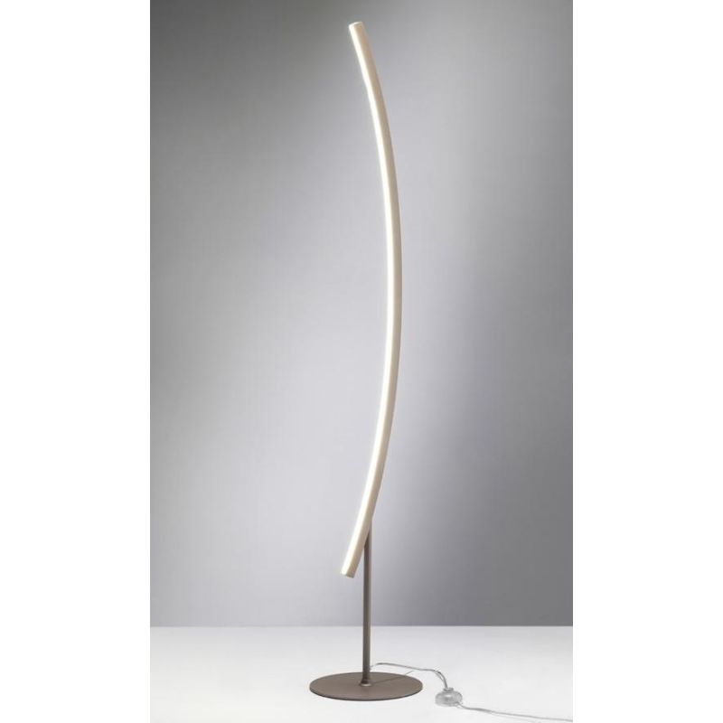 BOW PIANTANA MODERNA AD ARCO LED 26W LUCE 3000K IN ALLUMINIO BIANCO, SABBIA O NERO Vivida International - Cristalensi Shop Onlin