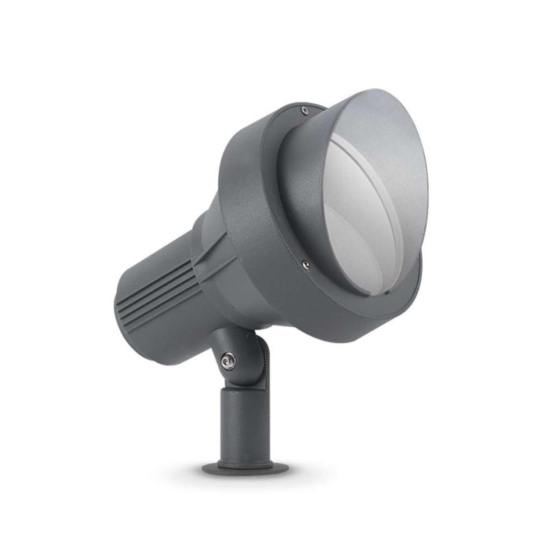 FARETTO DA ESTERNO H40 ORIENTABILE IP65 ANTRACITE O CAFFE' CON PICCHETTO INCLUSO CRISTALENSI - Cristalensi Shop Online