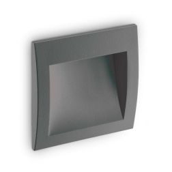 SEGNAPASSO DA INCASSO IP65 IN ALLUMINIO BIANCO O ANTRACITE LED 4W LUCE 3000K CM 14X14 CRISTALENSI - Cristalensi Shop Online