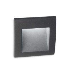 SEGNAPASSO DA INCASSO IP65 IN ALLUMINIO BIANCO O ANTRACITE LED 1,5W LUCE 3000K CM 9X9 CRISTALENSI - Cristalensi Shop Online 2