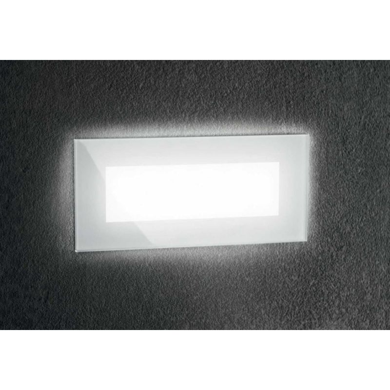 SEGNAPASSO DA INCASSO PER ESTERNI IP65 LED 8W LUCE 3000K BIANCO LARGHEZZA CM 19 CRISTALENSI - Cristalensi Shop Online