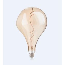 LAMPADINA VINTAGE CON VETRO AMBRATO LED 4W ATTACCO E27 A FORMA DI PERA CRISTALENSI - Cristalensi Shop Online 2
