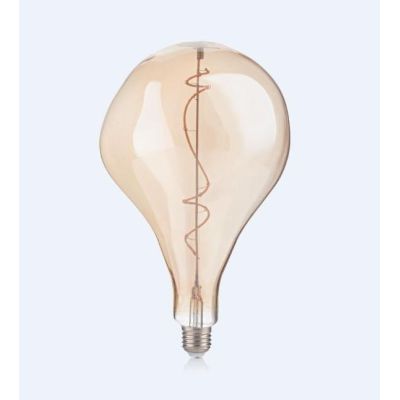 LAMPADINA VINTAGE CON VETRO AMBRATO LED 4W ATTACCO E27 A FORMA DI PERA CRISTALENSI - Cristalensi Shop Online