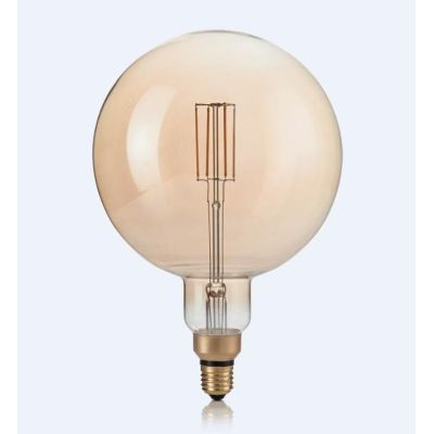 LAMPADINA A SFERA E27 LED 4W DIMMERABILE CON VETRO AMBRATO LUCE 2200K DURATA 15000 ORE CRISTALENSI - Cristalensi Shop Online
