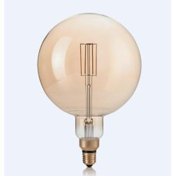 LAMPADINA A SFERA E27 LED 4W CON VETRO AMBRATO LUCE 2200K DURATA 15000 ORE CRISTALENSI - Cristalensi Shop Online 2
