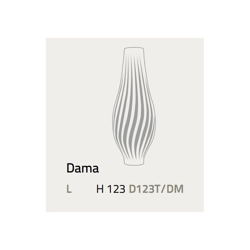 HELIOS DAMA LAMPADA DA TERRA ALTEZZA 123 CM IN VARI COLORI PORTALAMPADE 2XE27 DI LINEA ZERO Linea Zero - Cristalensi Shop Online