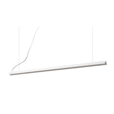 SOSPENSIONE MODERNA LINEARE METALLO NERO BIANCO O OTTONE LED 25W LUCE 3000K CRISTALENSI - Cristalensi Shop Online