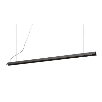 SOSPENSIONE MODERNA LINEARE METALLO NERO BIANCO O OTTONE LED 25W LUCE 3000K CRISTALENSI - Cristalensi Shop Online