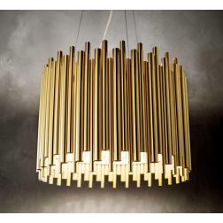 LAMPADARIO CLASSICO IN METALLO ORO DIAMETRO 47 CM LAMPADINE 5XE27 CRISTALENSI - Cristalensi Shop Online