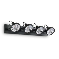 FARETTO DA SOFFITTO A 4 SPOT LED GU10 ORIENTABILI IN METALLO BIANCO O NERO CRISTALENSI - Cristalensi Shop Online 2
