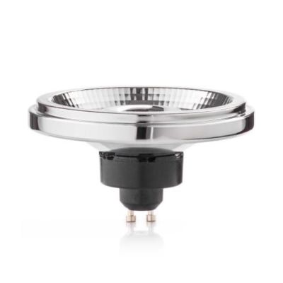 LAMPADINA GU10-AR111 LED 12W 960 LUMEN ANGOLO 23 GRADI LUCE 3000K DIFFUSORE IN ALLUMINIO CRISTALENSI - Cristalensi Shop Online