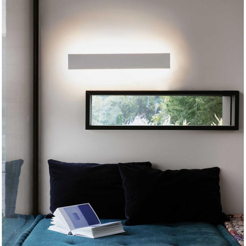 APPLIQUE MODERNA RETTANGOLARE LED 22W LUCE 3000K O 4000K IN ALLUMINIO BIANCO CRISTALENSI - Cristalensi Shop Online