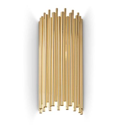 LAMPADA DA PARETE CLASSICA IN METALLO ORO H58 CM CON LAMPADINE E14 CRISTALENSI - Cristalensi Shop Online