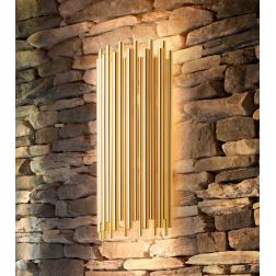 LAMPADA DA PARETE CLASSICA IN METALLO ORO H58 CM CON LAMPADINE E14 CRISTALENSI - Cristalensi Shop Online